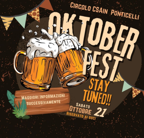 Locandina dell'Oktoberfest al Circolo CSAIN Ponticelli il sabato 21 ottobre.